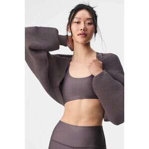 Alo raisinette denim knit shawl